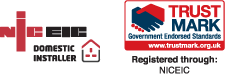 NICEIC Domestic Installer and TrustMark accreditations
